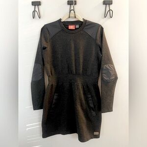 Merrell, women’s medium, dark gray charcoal longsleeve mini active outdoor dress